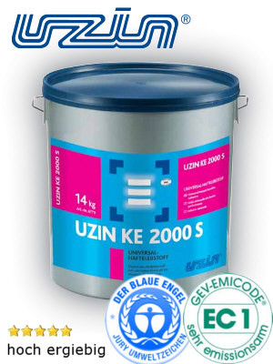 wKE2000S2 Uzin Kleber koline Dispersionskleber fr Teppichboden, PVC, Linoleum Universal-Fussboden-Kleber KE 2000 S 2kg